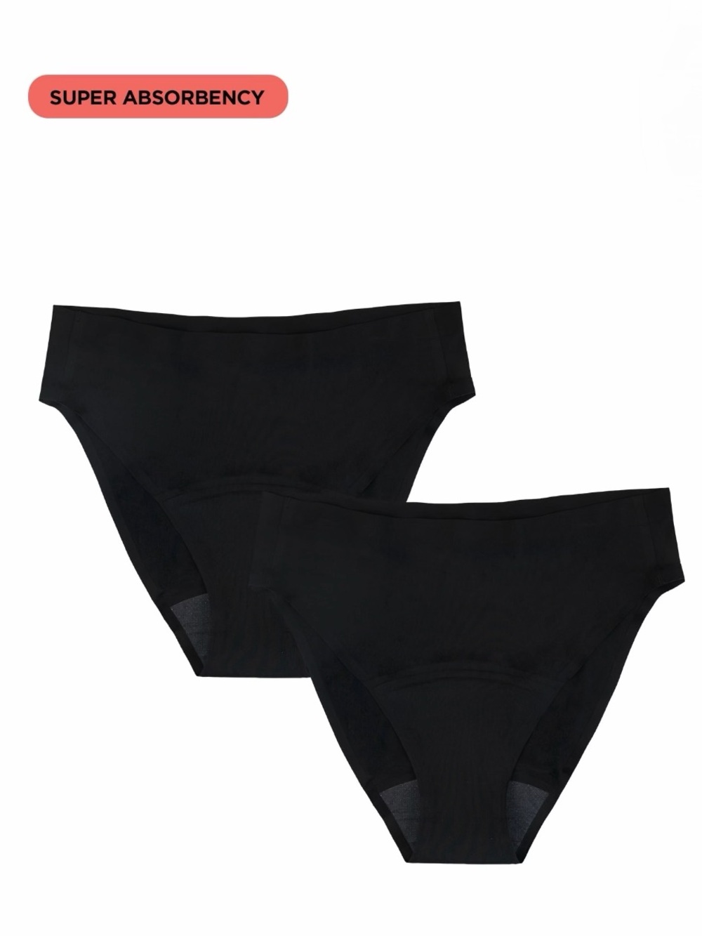 Super Absorbency High-Rise Cheeky Period Underwear, 2 - Pack